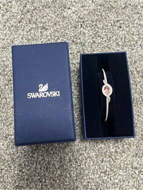 Pink and silver crystal Swarovski bracelet